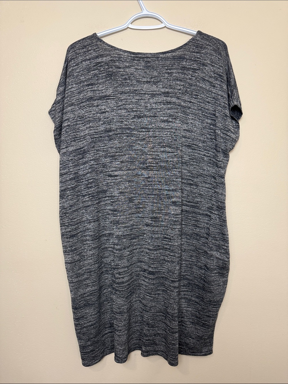 Wilfred Charcoal Marled Scoop Neck Midi Dress sweater  size S